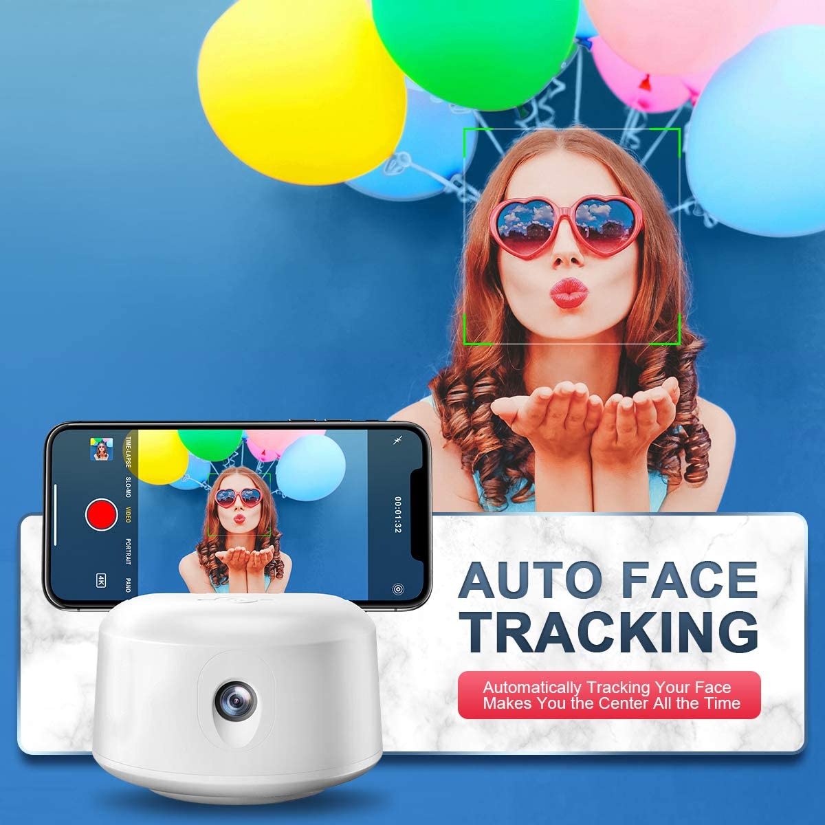 360 Degree Auto-Face Tracking Phone Holder - Sing3D