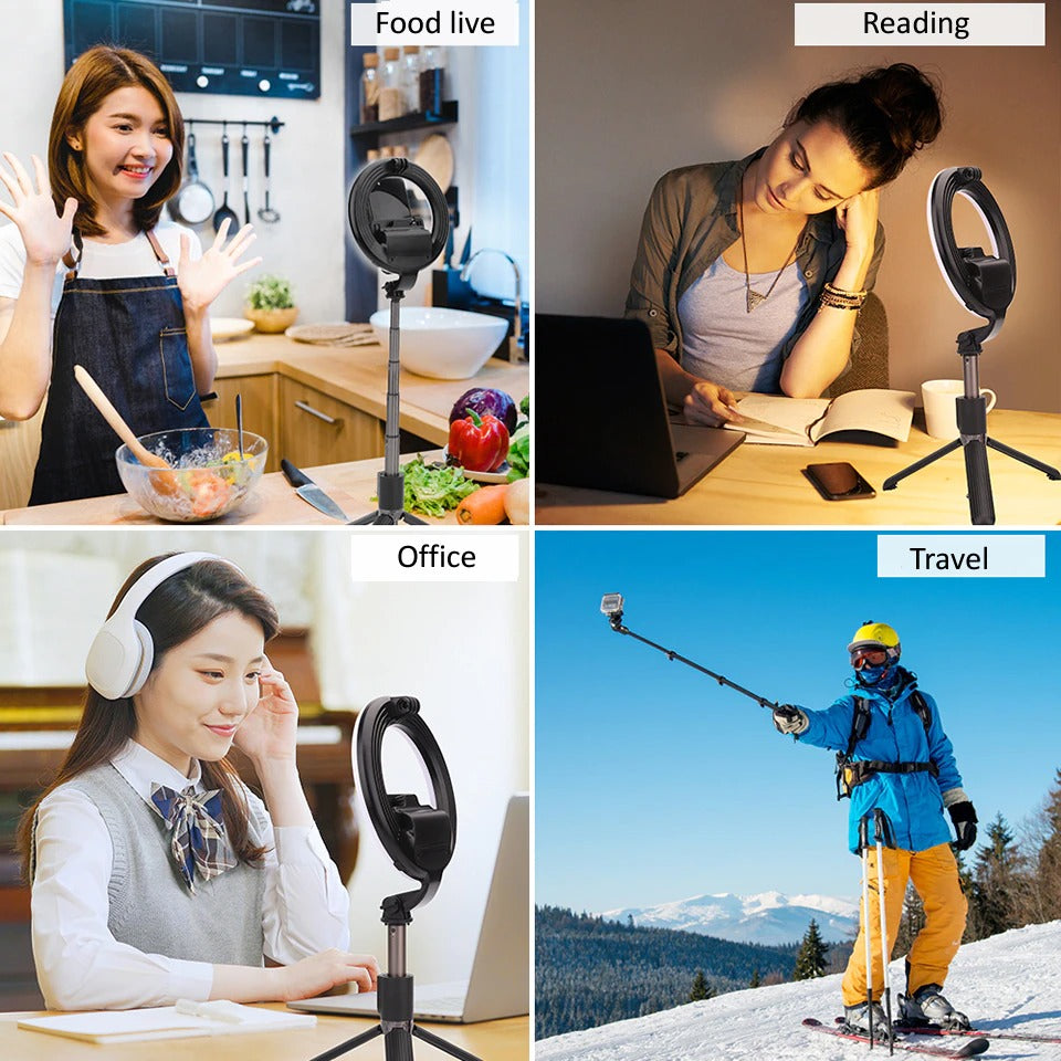 Wireless Selfie Stick Tripod with Ring - Sing3D