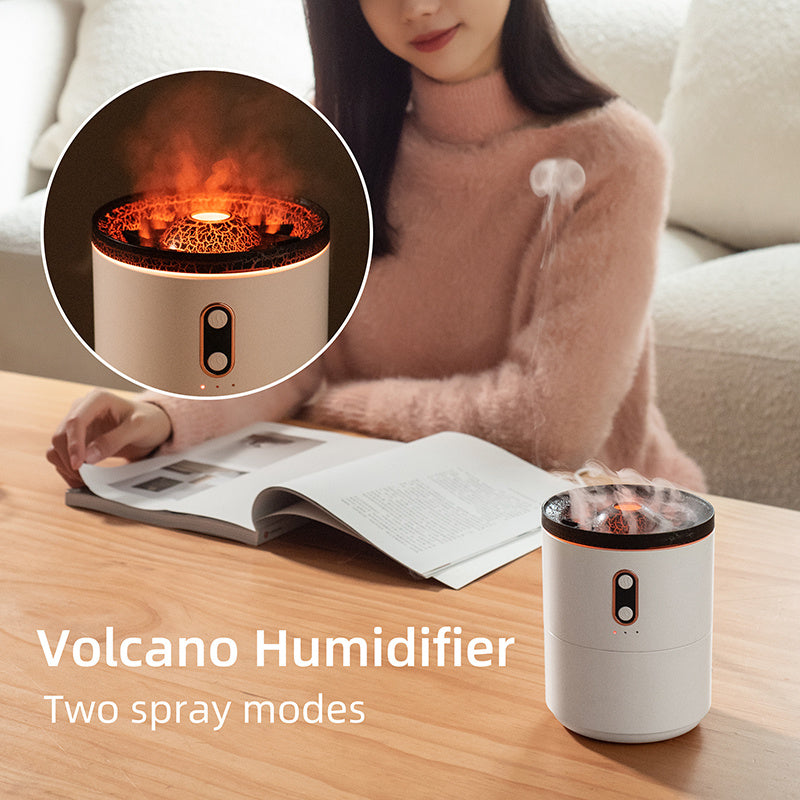 Volcanic Flame Aroma Essential Oil Diffuser USB Portable Jellyfish Air Humidifier Night Light Lamp Fragrance Humidifier - Sing3D