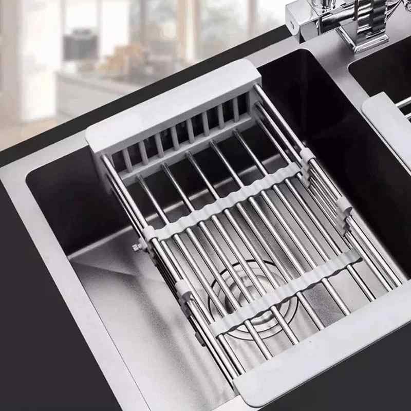 Retractable Stainless Steel Sink Drainer Rack - Sing3D